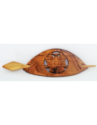 Wooden butterfly hair buckle
