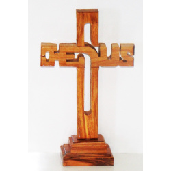 Small Jesus Name standing cross
